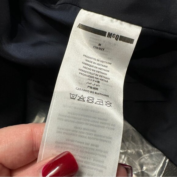 NWT McQ Alexander McQueen Navy Blue Coat Jacket size M - Picture 6 of 8